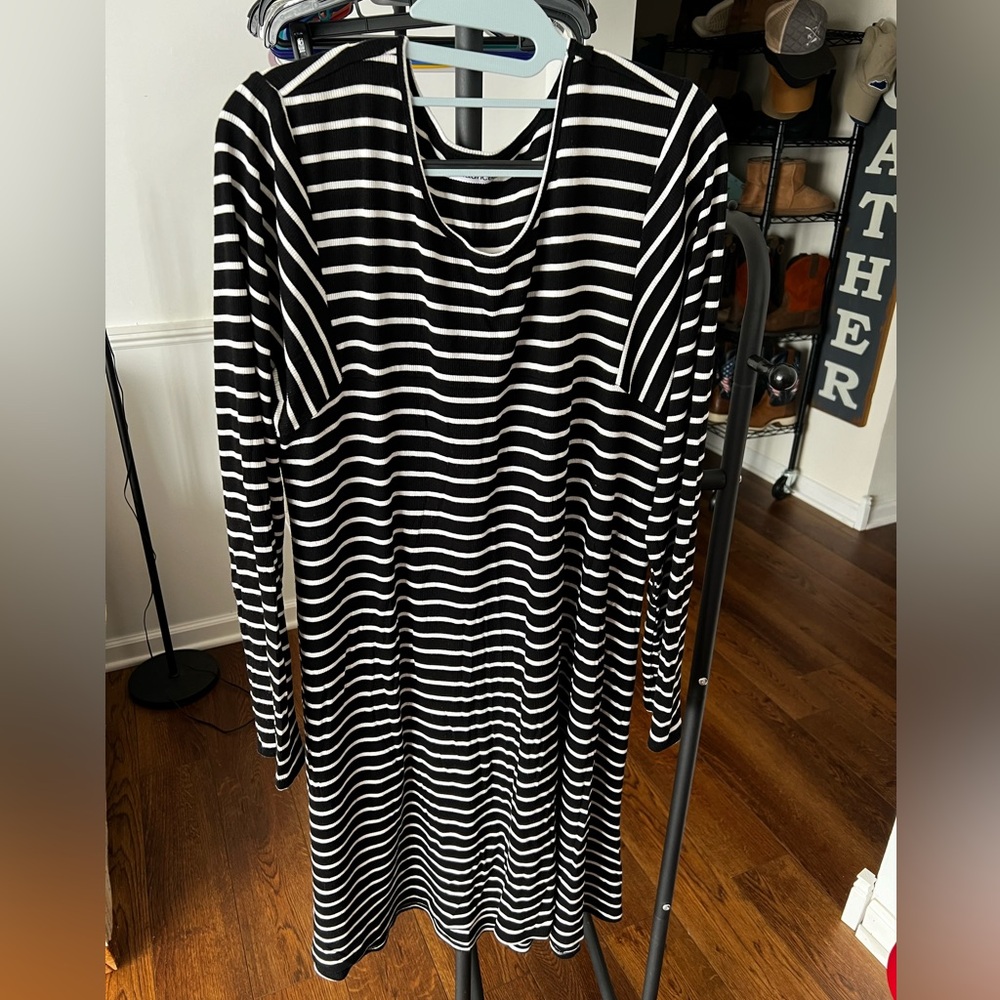 Maurices Black and White Striped Dress